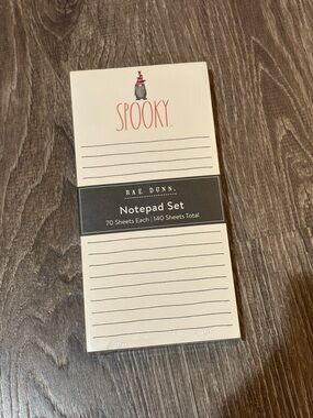 Rae Dunn "Spooky" “Boo” Notepad Set - Brand New